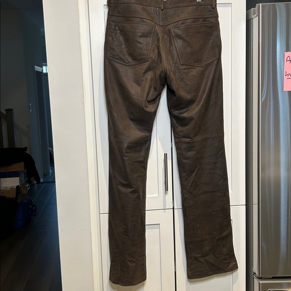 DANIER Genuine Sheepskin Leather Pants Women’s Size 32 Chocolate Brown - Picture 11 of 17